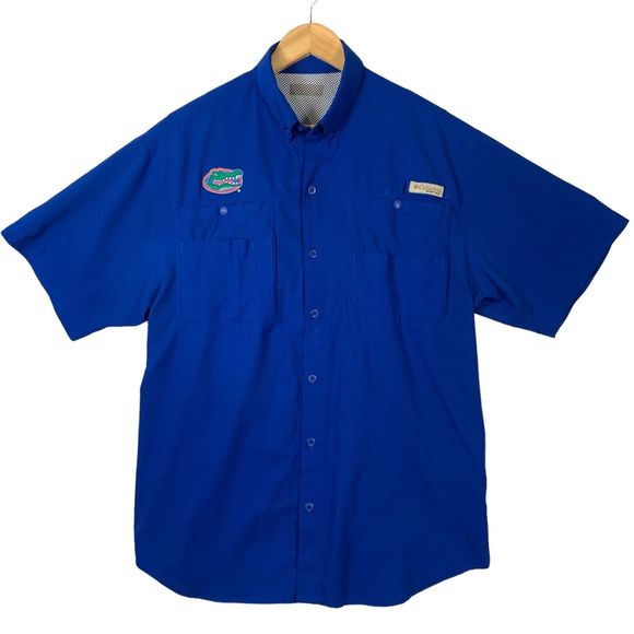 Columbia Other - Columbia PFG Florida Gators Shirt Blue Mens Large Fishing Button Up Pockets Vent